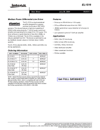 Datasheet EL1519CSZ-T13 производства Intersil