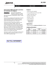 Datasheet EL1529IRE-T13 manufacturer Intersil