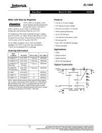 Datasheet EL1848IWTZT7A manufacturer Intersil