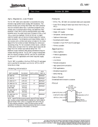 Datasheet EL1881 manufacturer Intersil