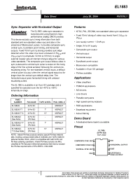 Datasheet EL1883 manufacturer Intersil