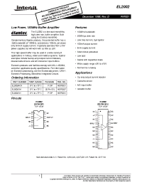 Datasheet EL2002 manufacturer Intersil