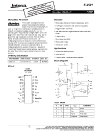 Datasheet EL2021 manufacturer Intersil