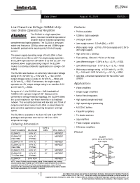 Datasheet EL2044CS manufacturer Intersil