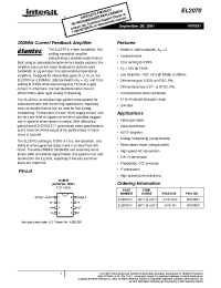 Datasheet EL2070 manufacturer Intersil