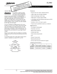 Datasheet EL2082 manufacturer Intersil