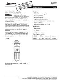 Datasheet EL2099CT manufacturer Intersil