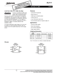 Datasheet EL2111CS manufacturer Intersil
