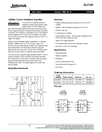Datasheet EL2120CN manufacturer Intersil