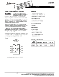 Datasheet EL2130 manufacturer Intersil