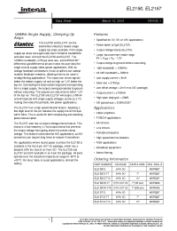 Datasheet EL2150CW-T7 manufacturer Intersil