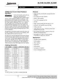 Datasheet EL2180CS manufacturer Intersil