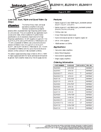 Datasheet EL2210CS-T13 manufacturer Intersil