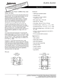 Datasheet EL2244CS-T7 manufacturer Intersil
