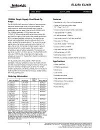 Datasheet EL2250CSZ manufacturer Intersil