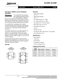 Datasheet EL2260CS manufacturer Intersil