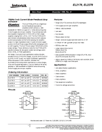 Datasheet EL2276 manufacturer Intersil