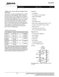 Datasheet EL2276CSZ-T13 manufacturer Intersil