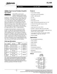 Datasheet EL2386CS-T13 manufacturer Intersil