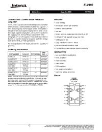 Datasheet EL2480CSZ-T13 manufacturer Intersil