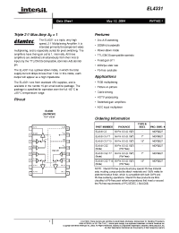 Datasheet EL4331CSZ manufacturer Intersil