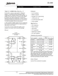 Datasheet EL4332CS-T7 manufacturer Intersil