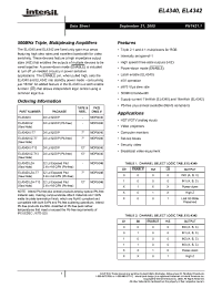 Datasheet EL4340IU manufacturer Intersil