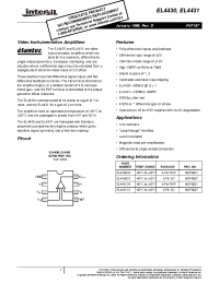 Datasheet EL4430 manufacturer Intersil