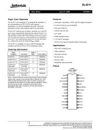 Datasheet EL4511 manufacturer Intersil