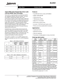 Datasheet EL4543IL manufacturer Intersil