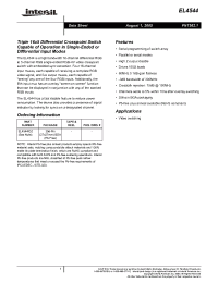 Datasheet EL4544 manufacturer Intersil