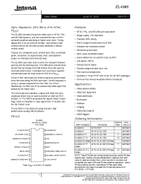 Datasheet EL4583 manufacturer Intersil