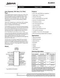 Datasheet EL4583A manufacturer Intersil