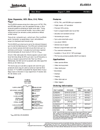 Datasheet EL4583AIS-T7 manufacturer Intersil