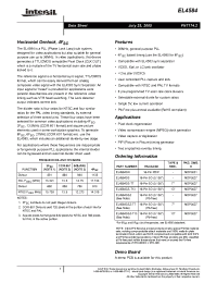 Datasheet EL4584CSZ-T13 manufacturer Intersil