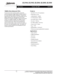 Datasheet EL5104 manufacturer Intersil