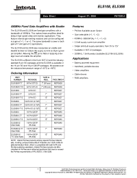 Datasheet EL5108 manufacturer Intersil