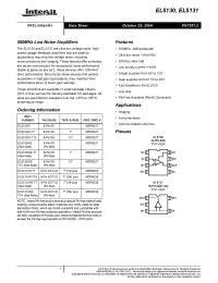 Datasheet EL5130ISZ manufacturer Intersil