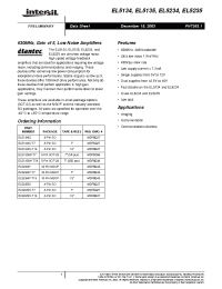 Datasheet EL5135IW manufacturer Intersil