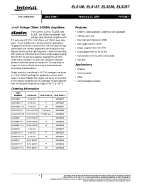 Datasheet EL5157IW производства Intersil