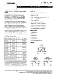 Datasheet EL5166IS-T7 manufacturer Intersil