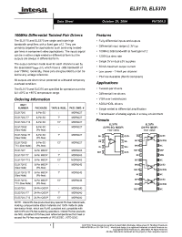 Datasheet EL5170 manufacturer Intersil