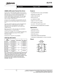 Datasheet EL5176IYZ manufacturer Intersil