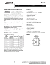 Datasheet EL5177 manufacturer Intersil