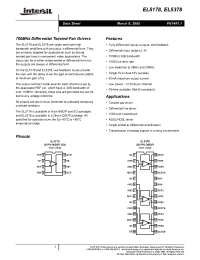 Datasheet EL5178ISZ-T13 manufacturer Intersil