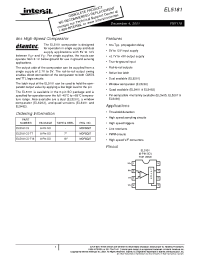 Datasheet EL5181 manufacturer Intersil