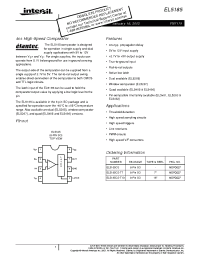 Datasheet EL5185 manufacturer Intersil