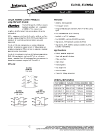 Datasheet EL5193ACS-T13 manufacturer Intersil