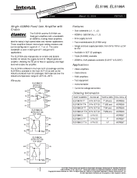 Datasheet EL5196ACS-T13 manufacturer Intersil