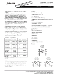 Datasheet EL5197ACW-T7 manufacturer Intersil